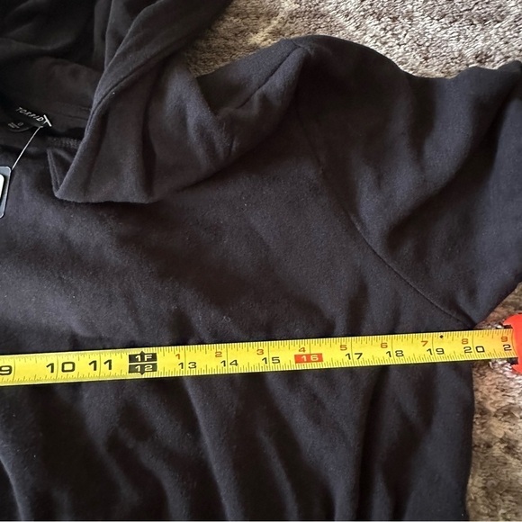 NWT Torrid Mini Fleece Hoodie Sweatshirt Dress Black - Picture 7 of 8